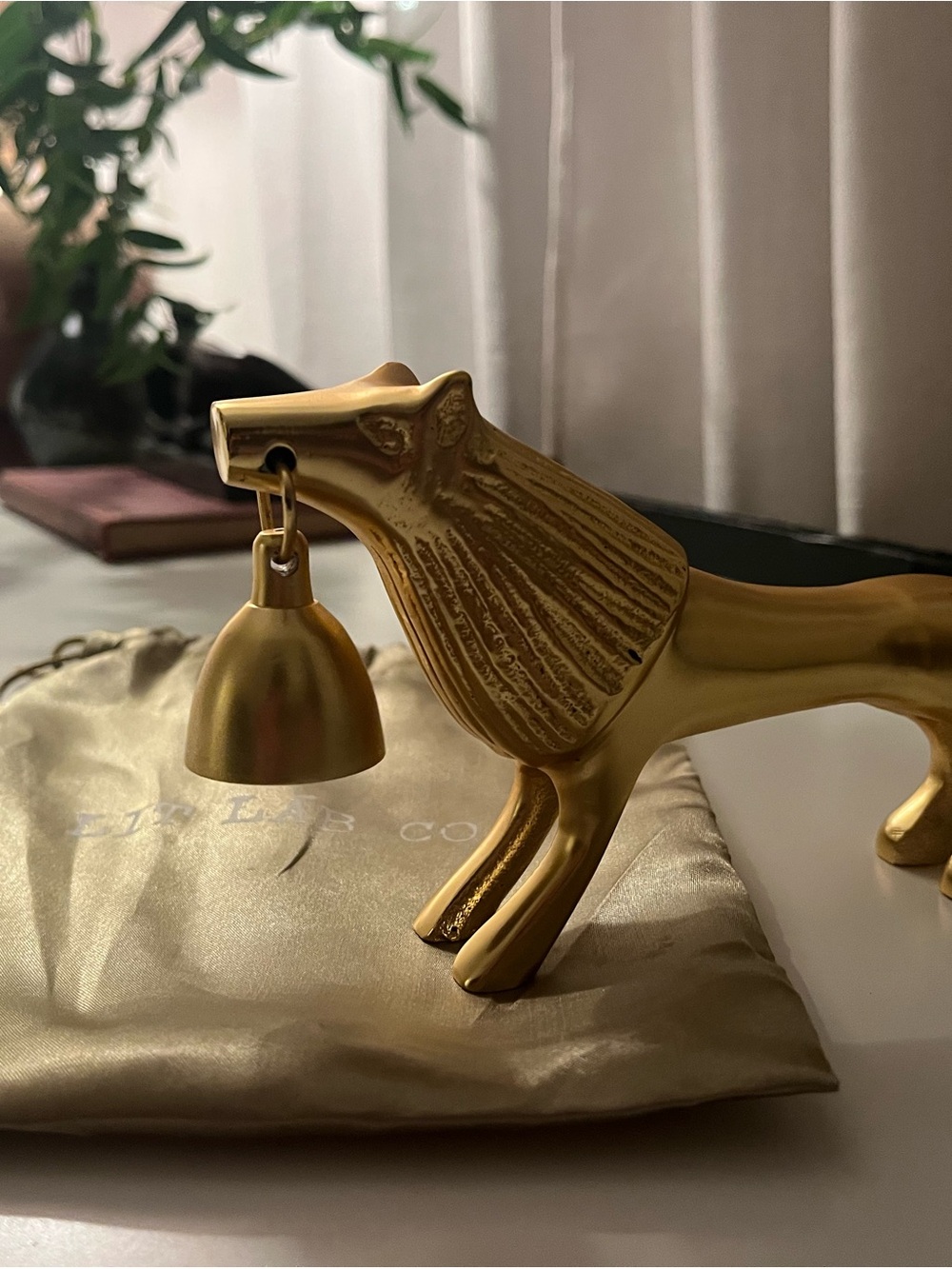 Gold lion candle snuffer- Decorative Home Accent
